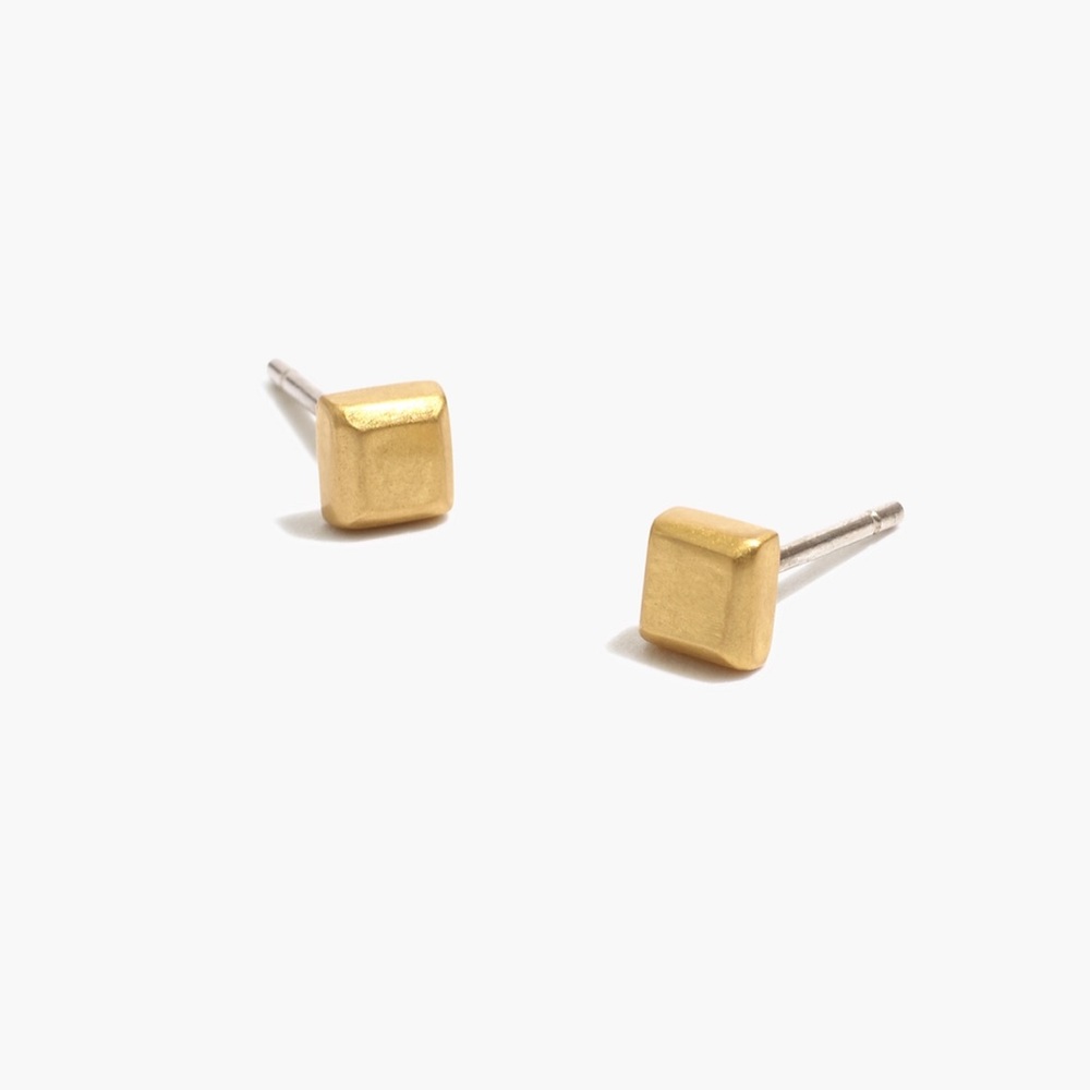 Madewell Square Stud Earrings NWT